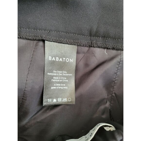 Aritzia Babaton Womens conan Black pants side stripe size 6 Career Professional - Picture 6 of 10